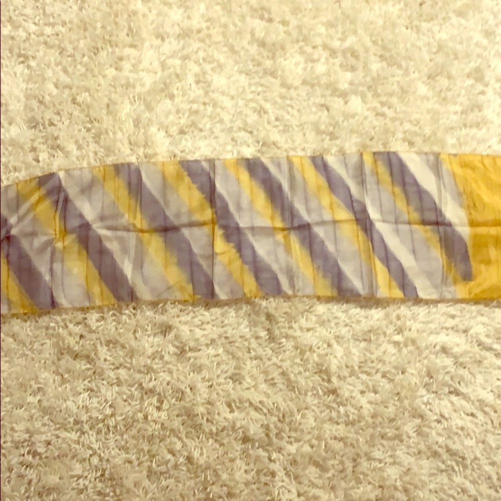 Blue White and Yellow scarf. Light and stylish.